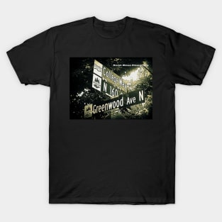 College Way 160th Street & Greenwood Avenue, Shoreline, Washington by Mistah Wilson T-Shirt